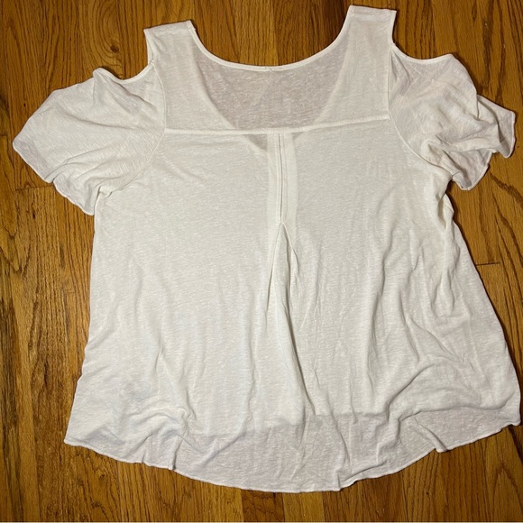 Free People Cold Shoulder Top-Ivory - Picture 4 of 12